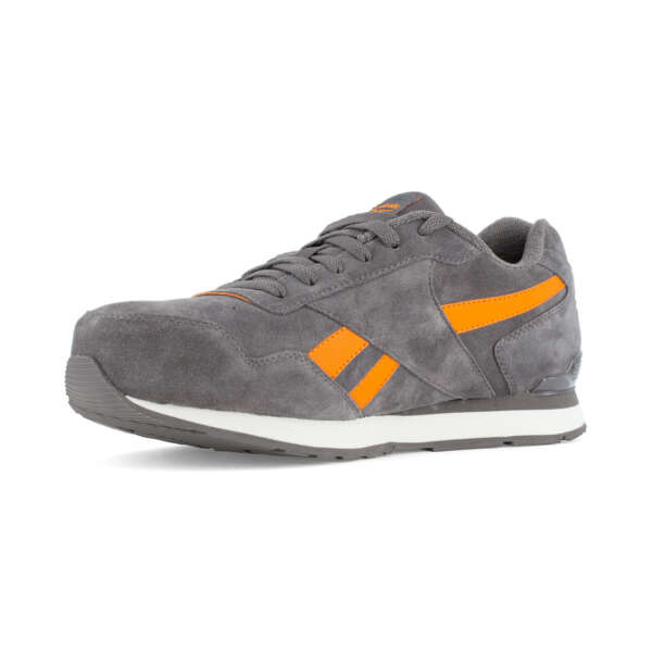 GREY AND ORANGE CLASSIC WORK SNEAKER